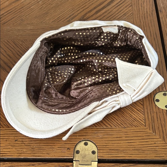 Vintage 60s Cream Bow Wool Hat - Picture 6 of 7